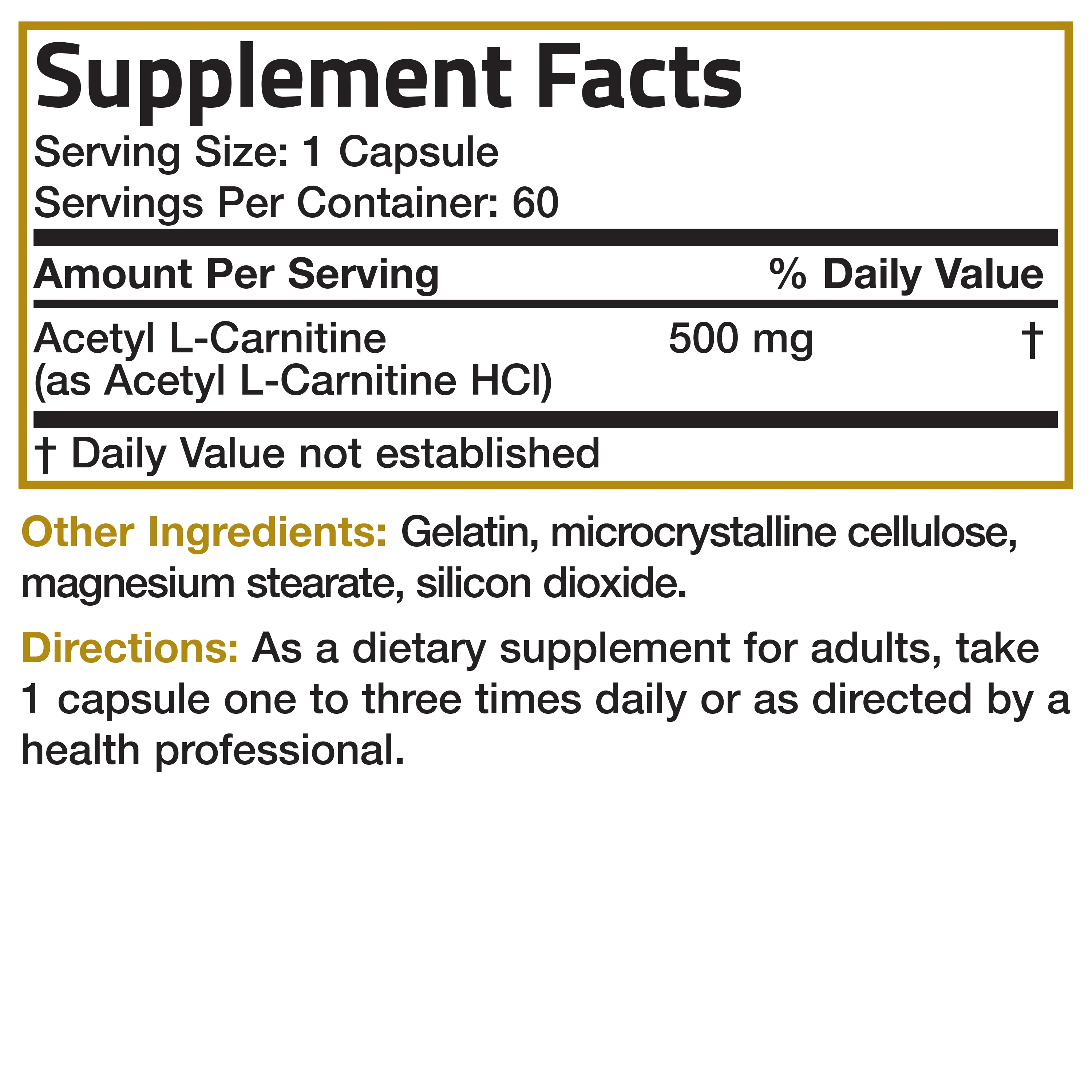 Acetyl L-Carnitine - 500 MG - Image 12