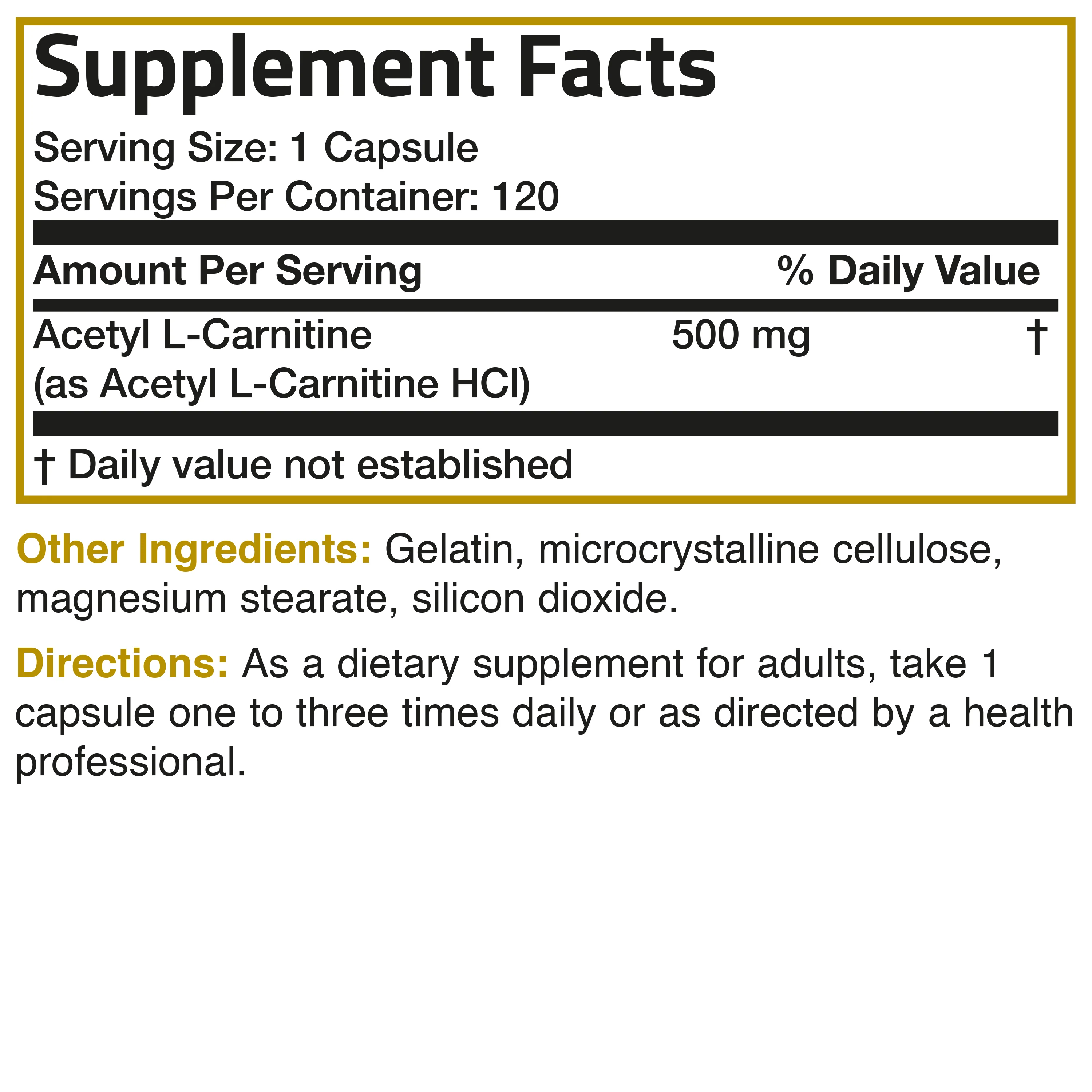 Acetyl L-Carnitine - 500 MG - Image 6