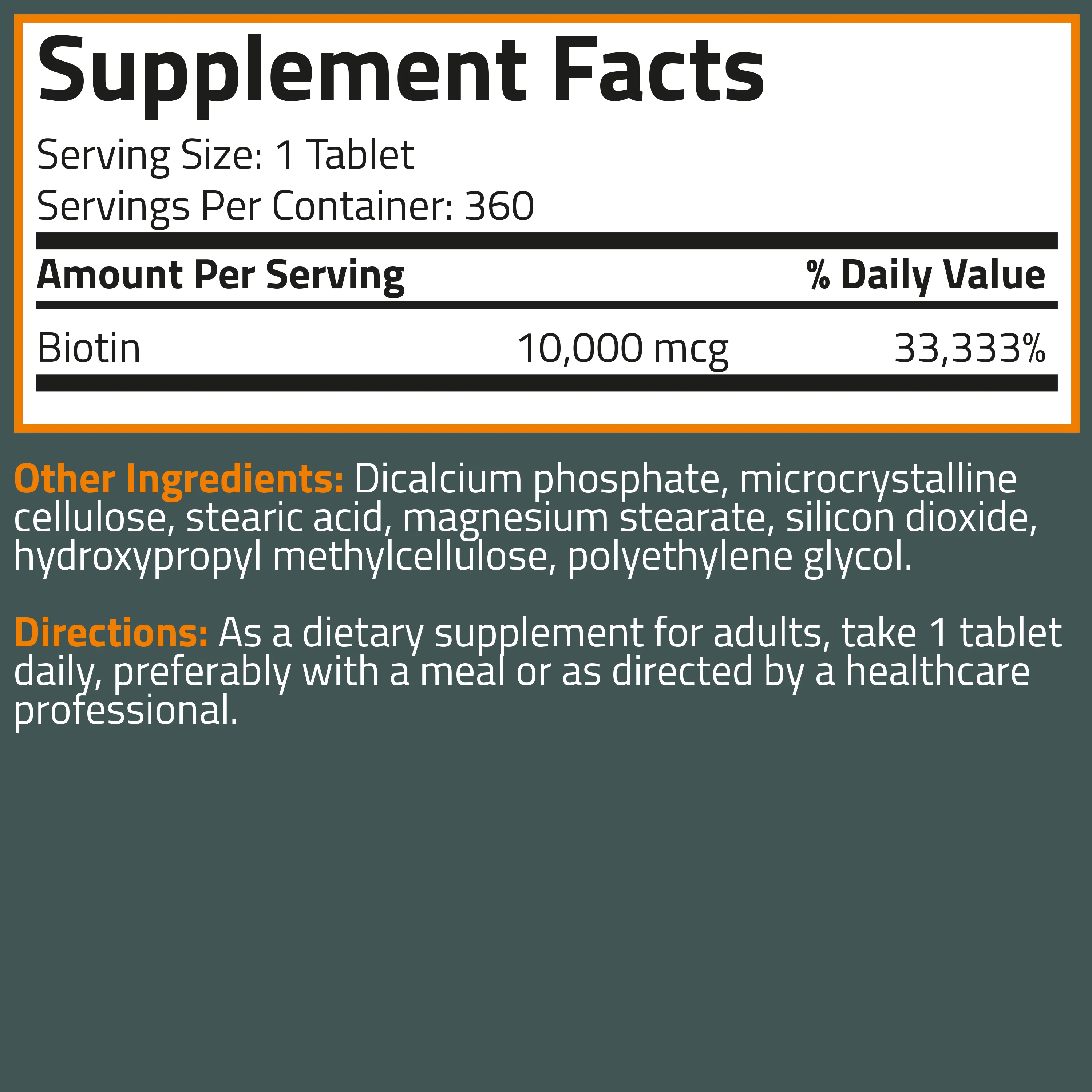 Biotin 10,000 mcg - Image 12