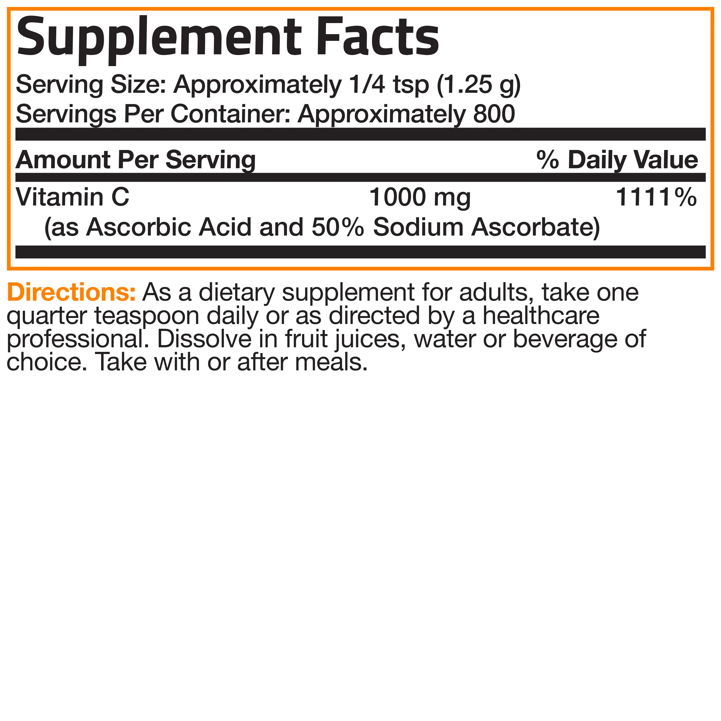 Buffered Vitamin C Ascorbic Acid Crystals - 1,000 mg - Image 10