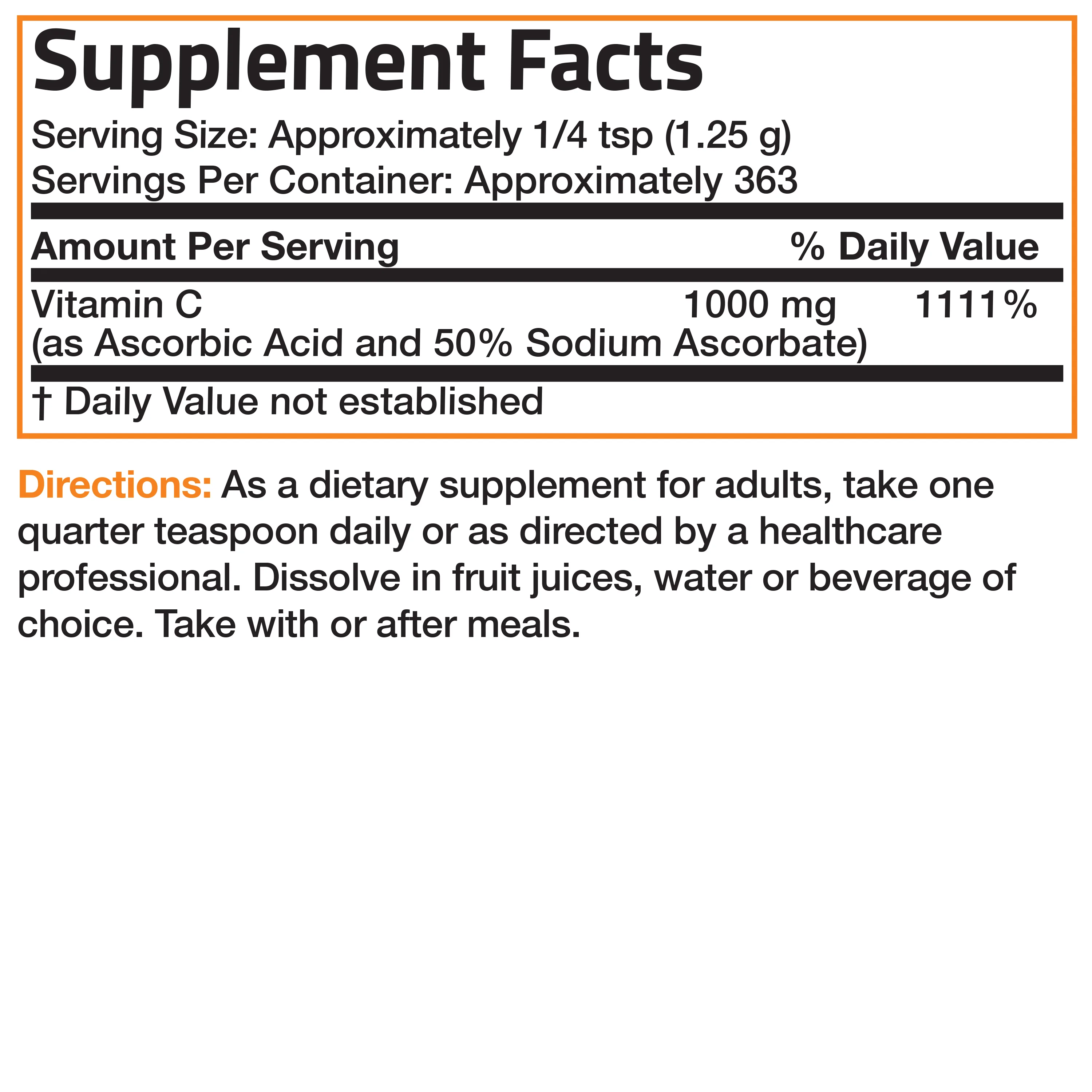 Buffered Vitamin C Ascorbic Acid Crystals - 1,000 mg - Image 5