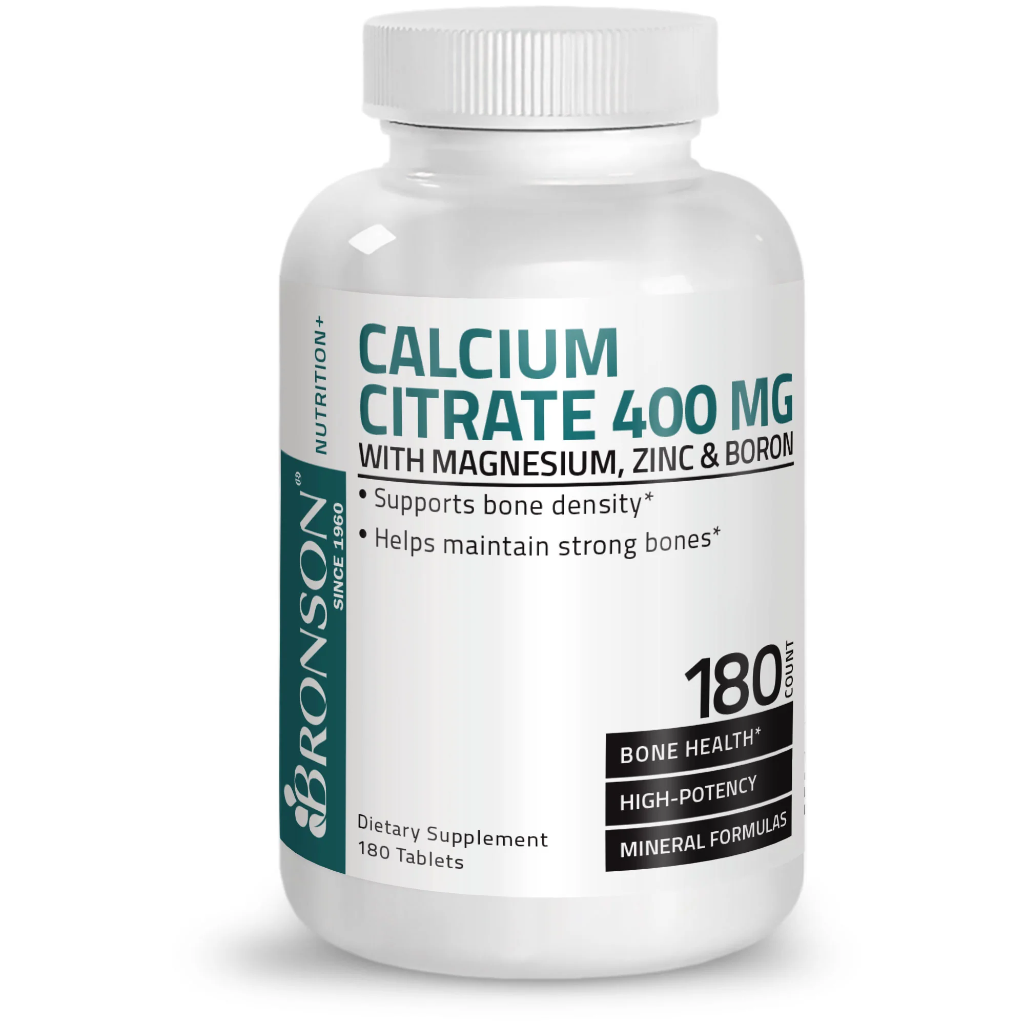 Calcium and Magnesium with Boron and Zinc - 180 Tablets - Image 3
