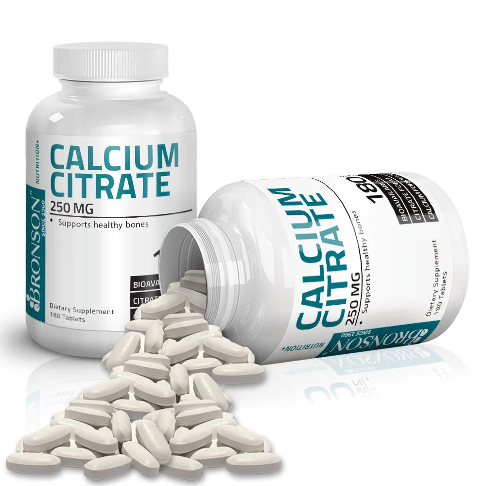 Calcium Citrate - 250 mg - 180 Tablets - Image 3