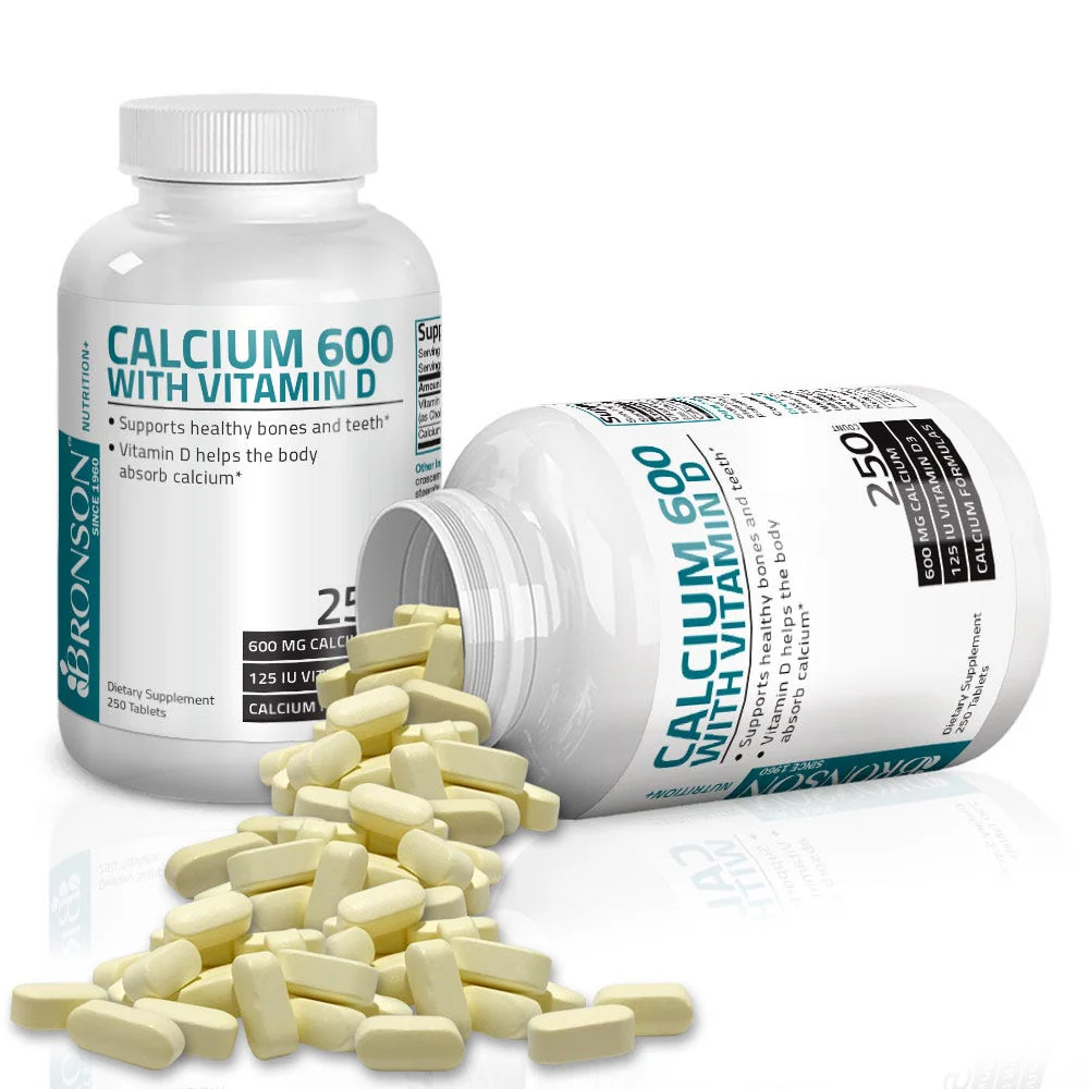 Calcium with Vitamin D - 600 mg - 250 Tablets - Image 4