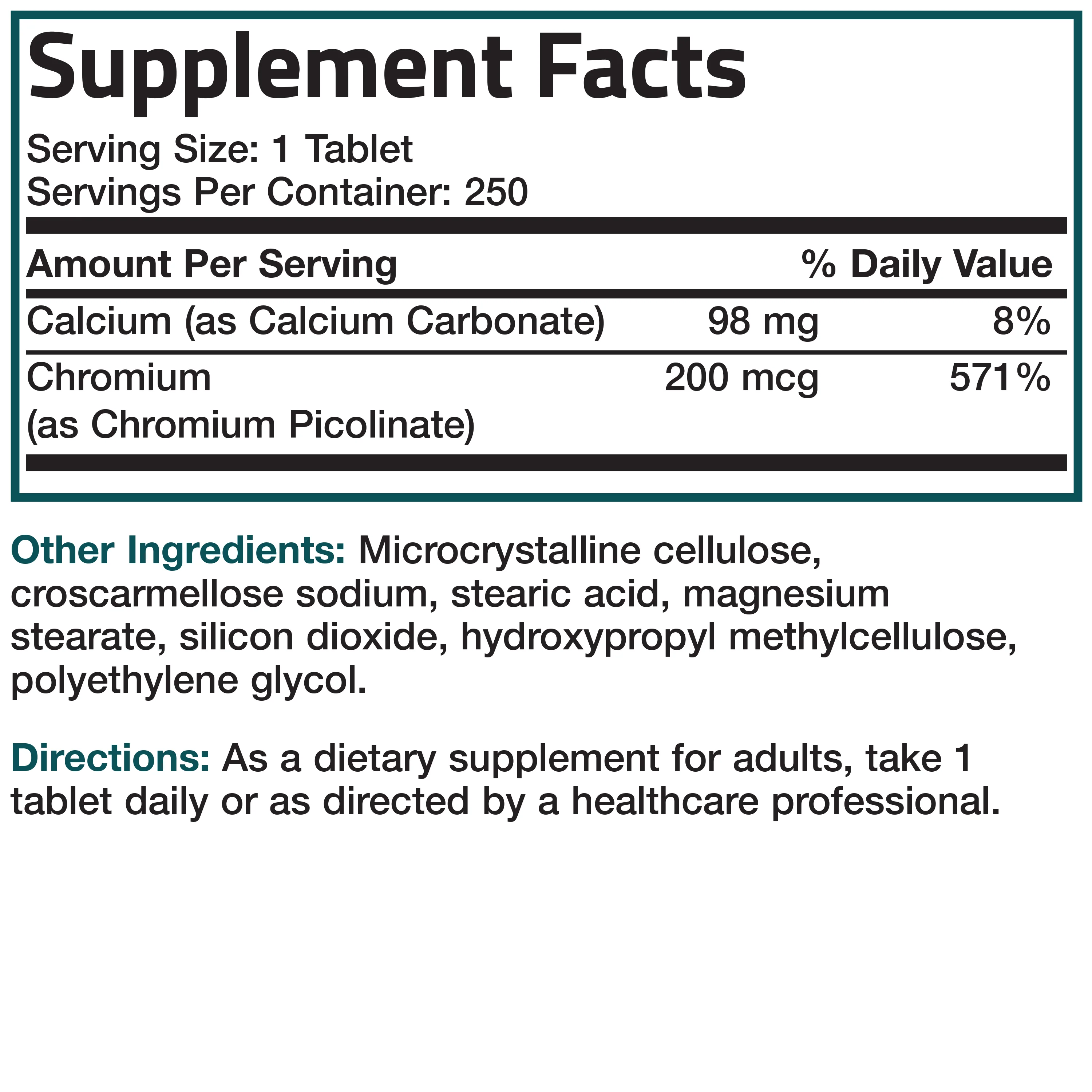 Chromium Picolinate - 200 mcg - Image 4