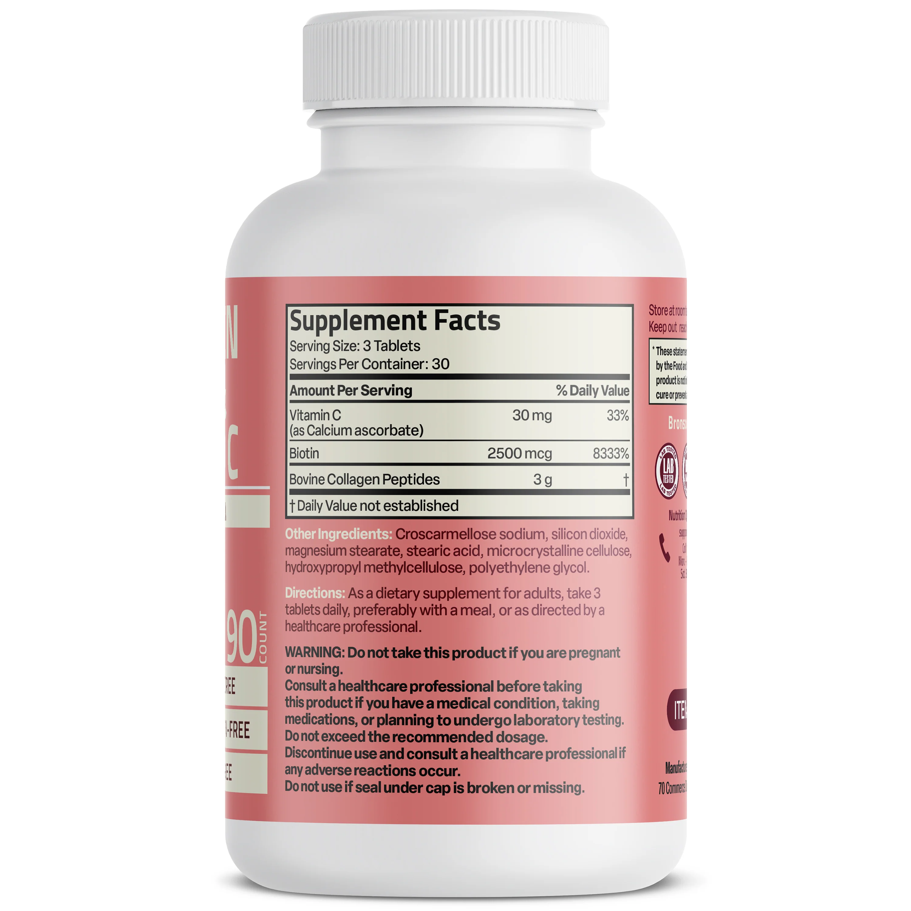 Collagen, Biotin & Vitamin C Advanced Beauty Support Formula - Image 4