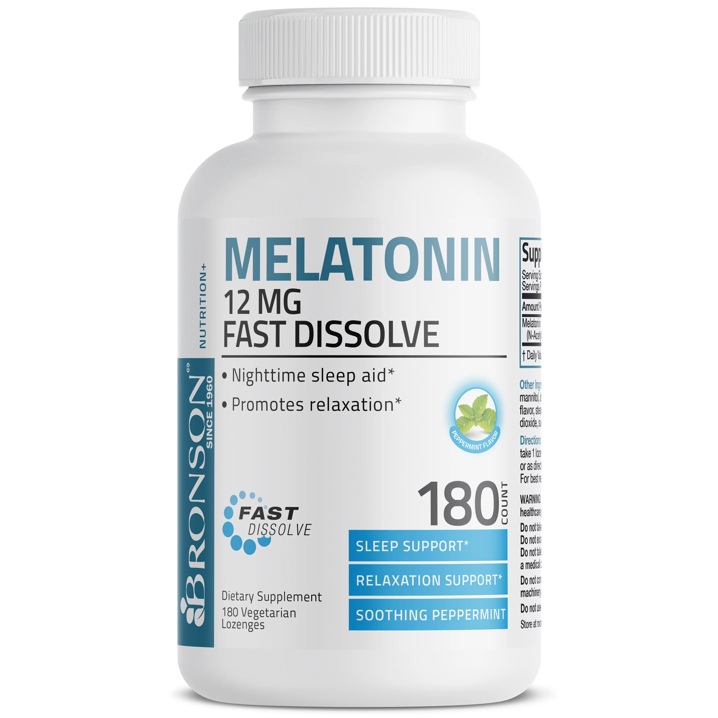 Melatonin Fast Dissolve - Peppermint - 12 mg - Image 3