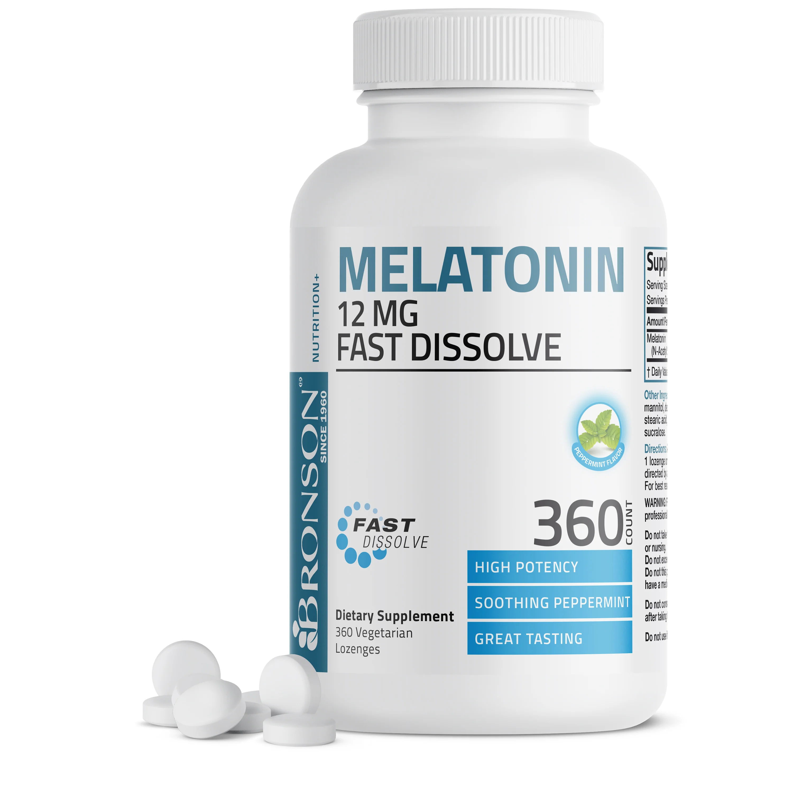 Melatonin Fast Dissolve - Peppermint - 12 mg - Image 7