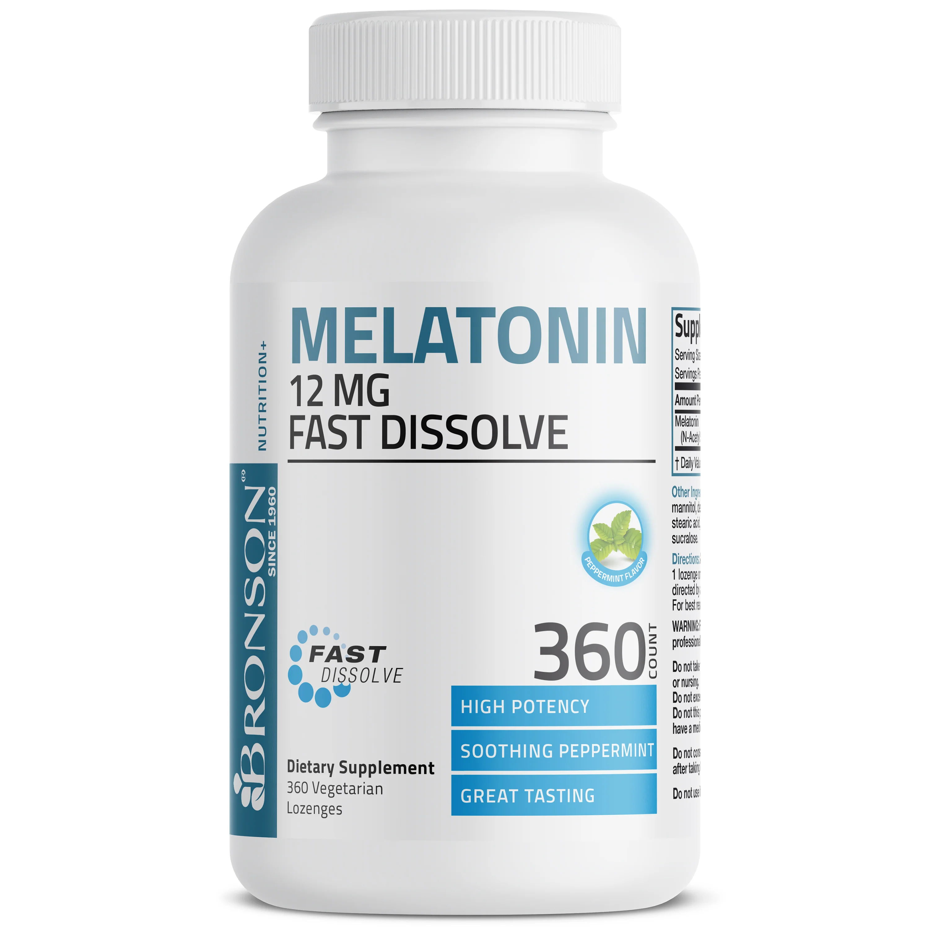 Melatonin Fast Dissolve - Peppermint - 12 mg - Image 9