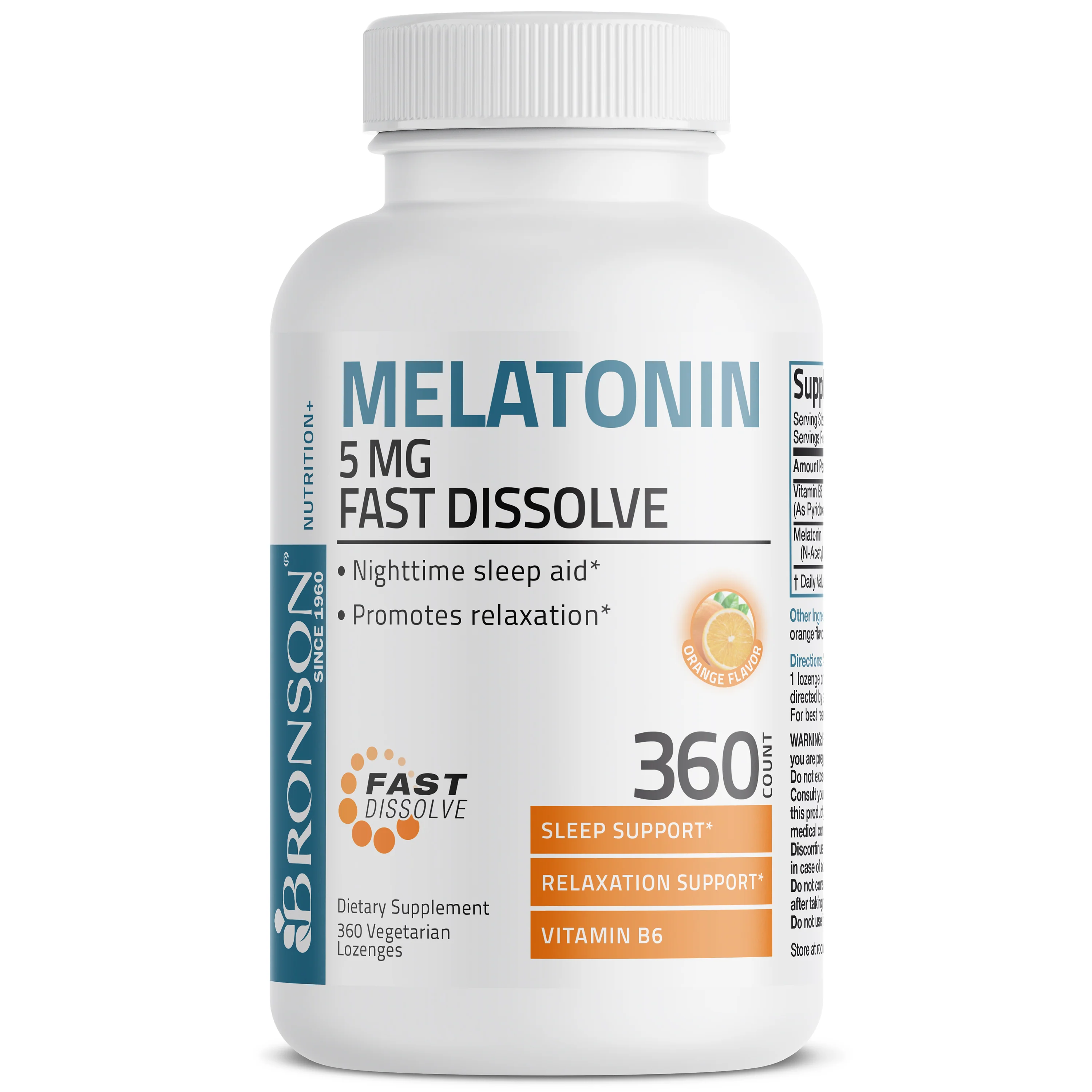 Melatonin Fast Dissolve - 5 mg - 360 Vegetarian Lozenges - Image 16