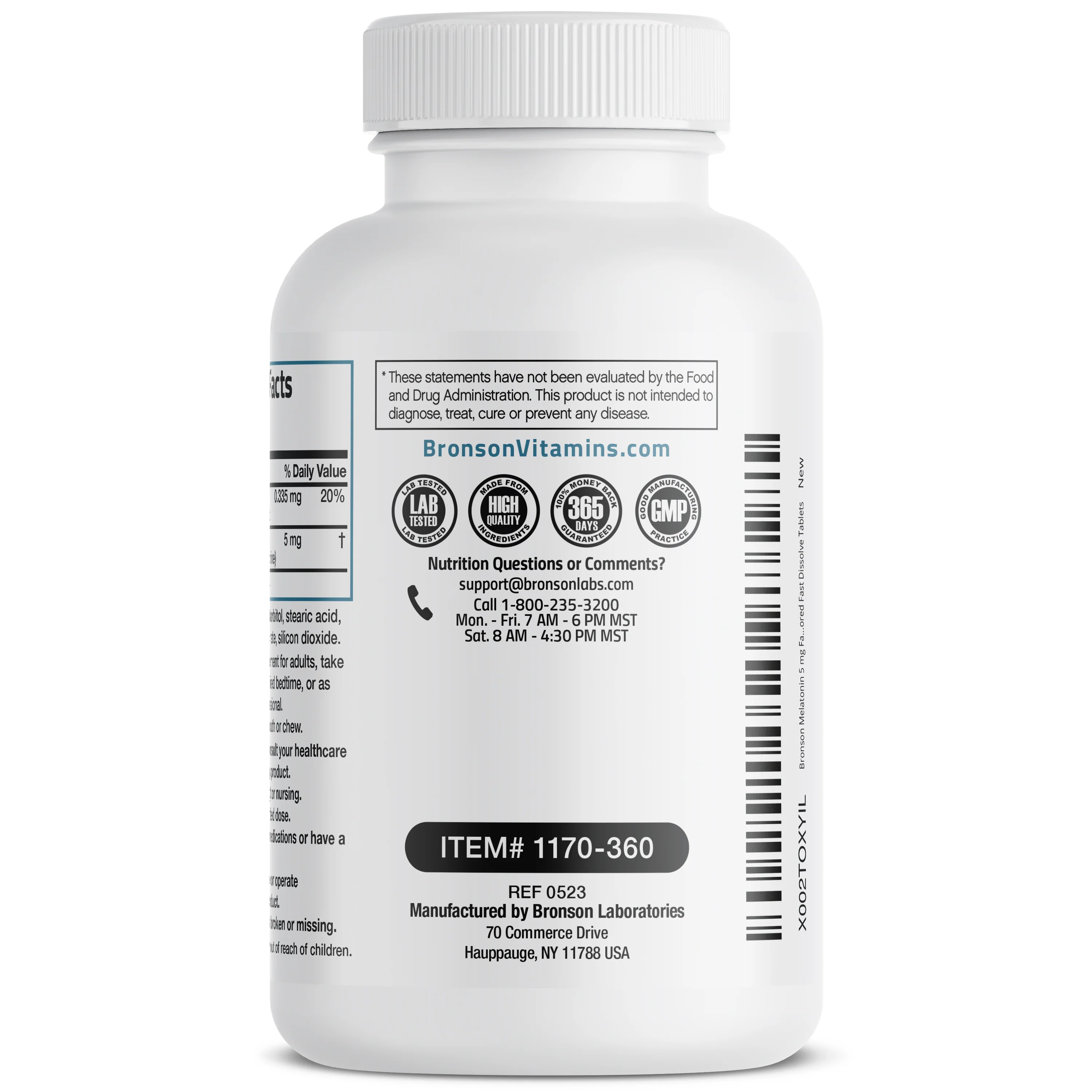 Melatonin Fast Dissolve - 5 mg - 360 Vegetarian Lozenges - Image 3