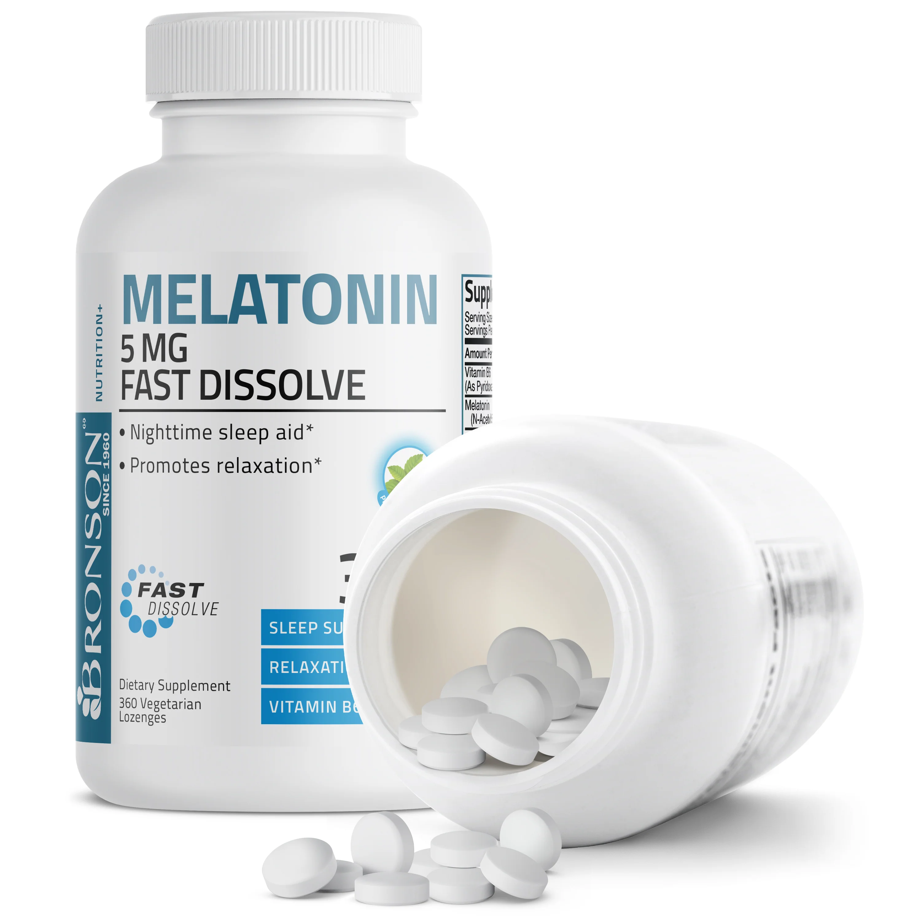 Melatonin Fast Dissolve - 5 mg - 360 Vegetarian Lozenges - Image 5