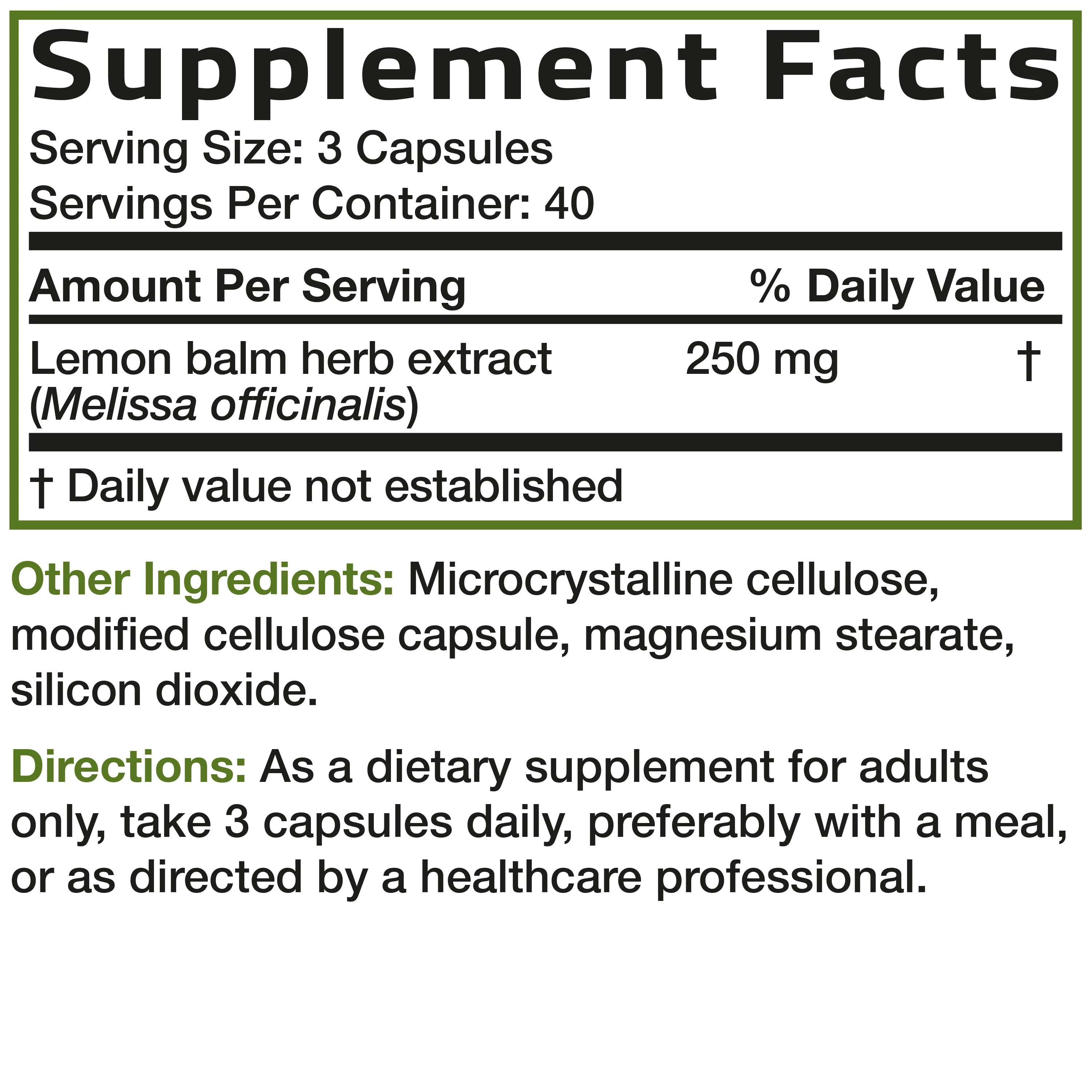 Melissa Lemon Balm Extra Strength - Image 6
