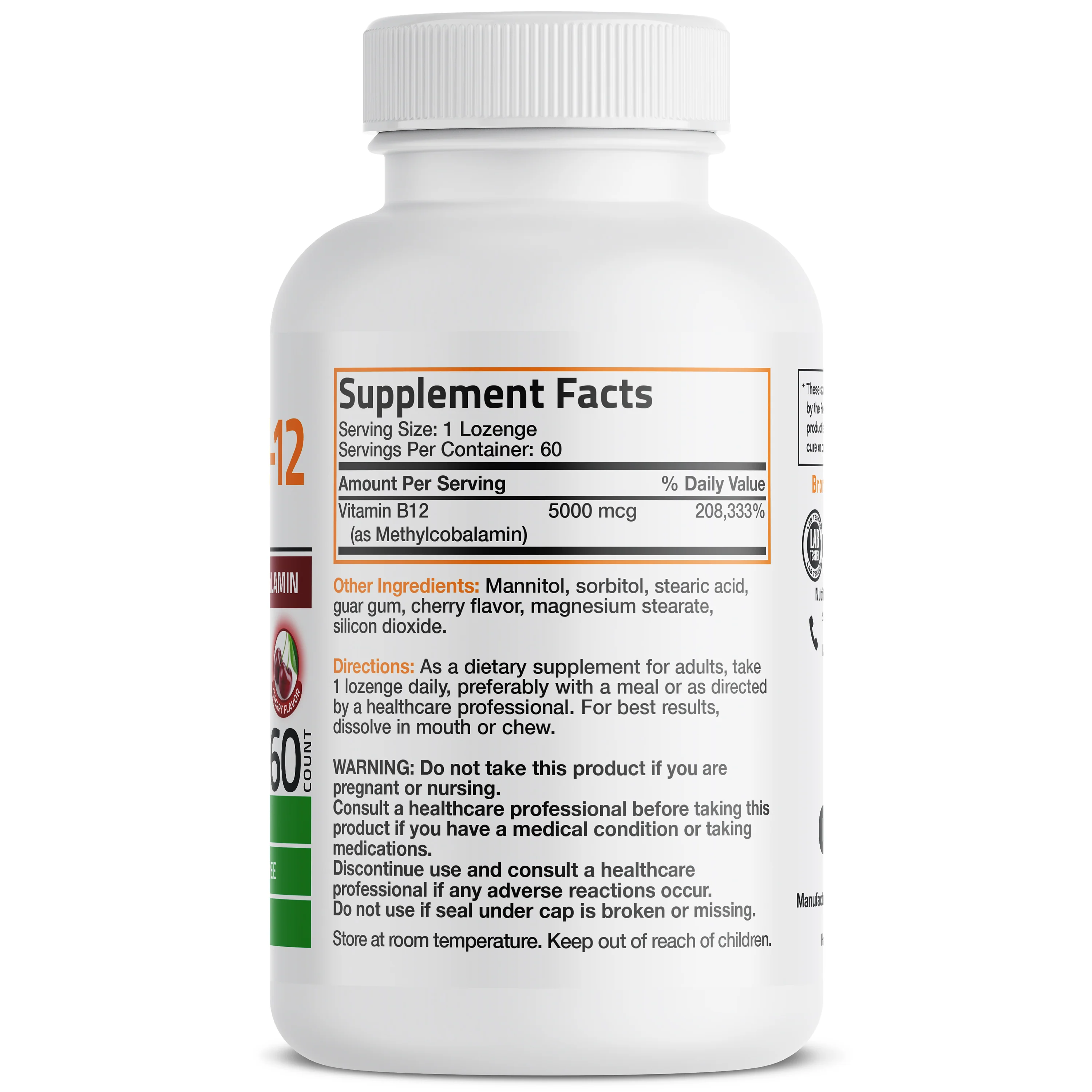 Methyl B12 Fast Dissolve Sublingual - Cherry - 5,000 mcg - Image 11