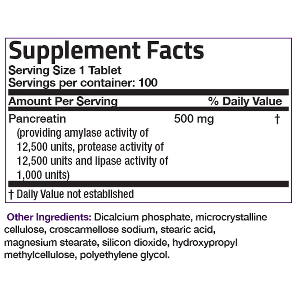 Multiple Digestive Enzymes Amylase Protease Lipase - 100 Tablets - Image 6