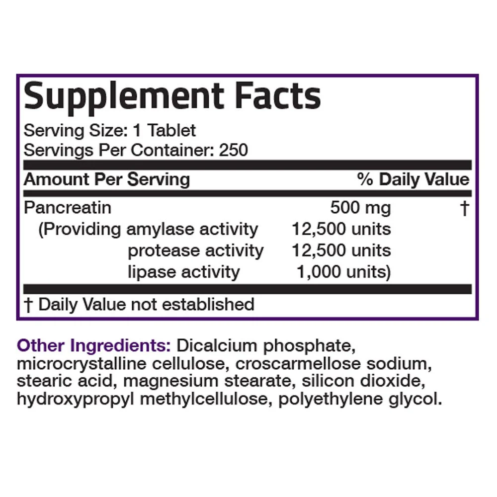 Multiple Digestive Enzymes Amylase Protease Lipase - 250 Tablets - Image 6
