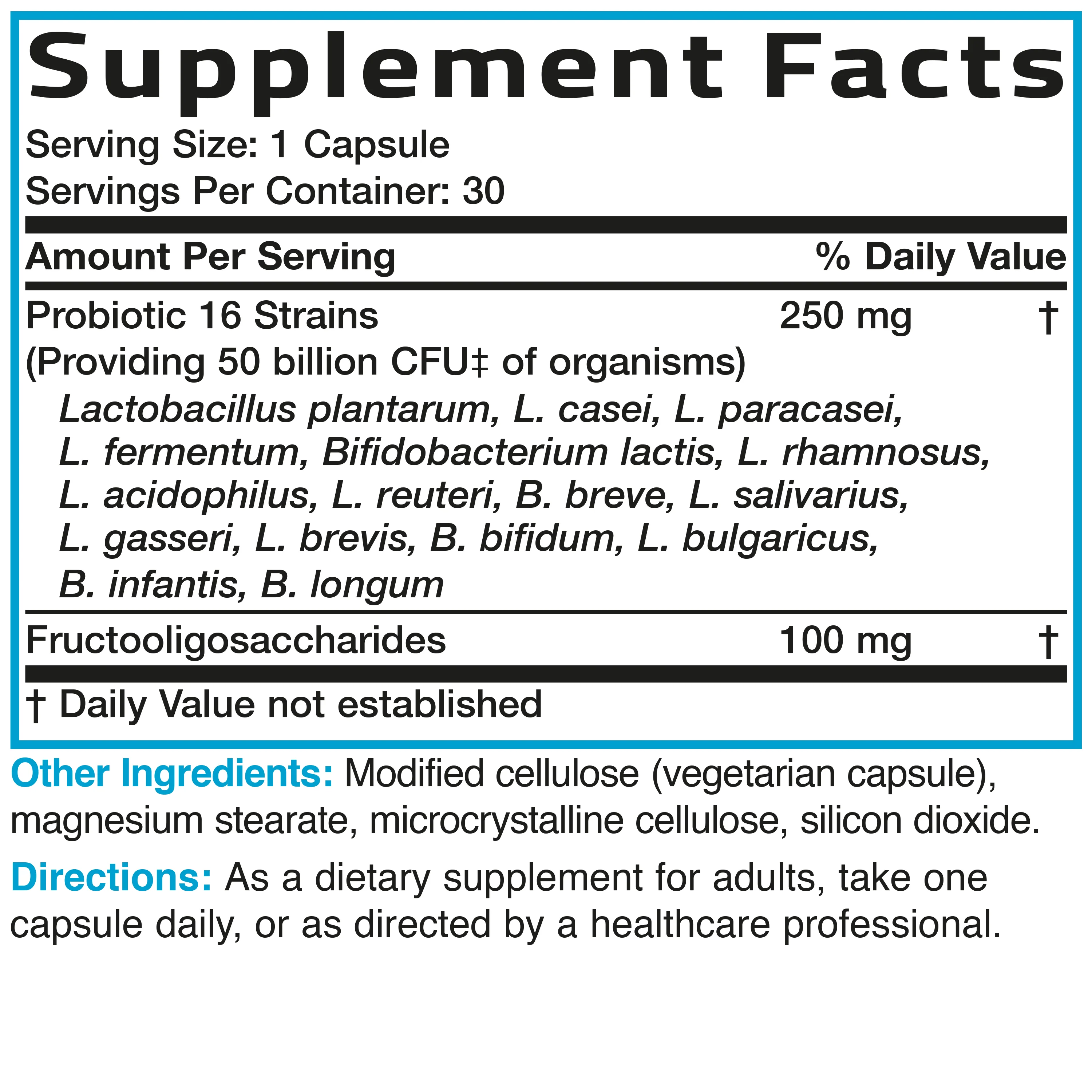 Once Daily Probiotic 50 Billion CFU Plus Prebiotic - Image 4