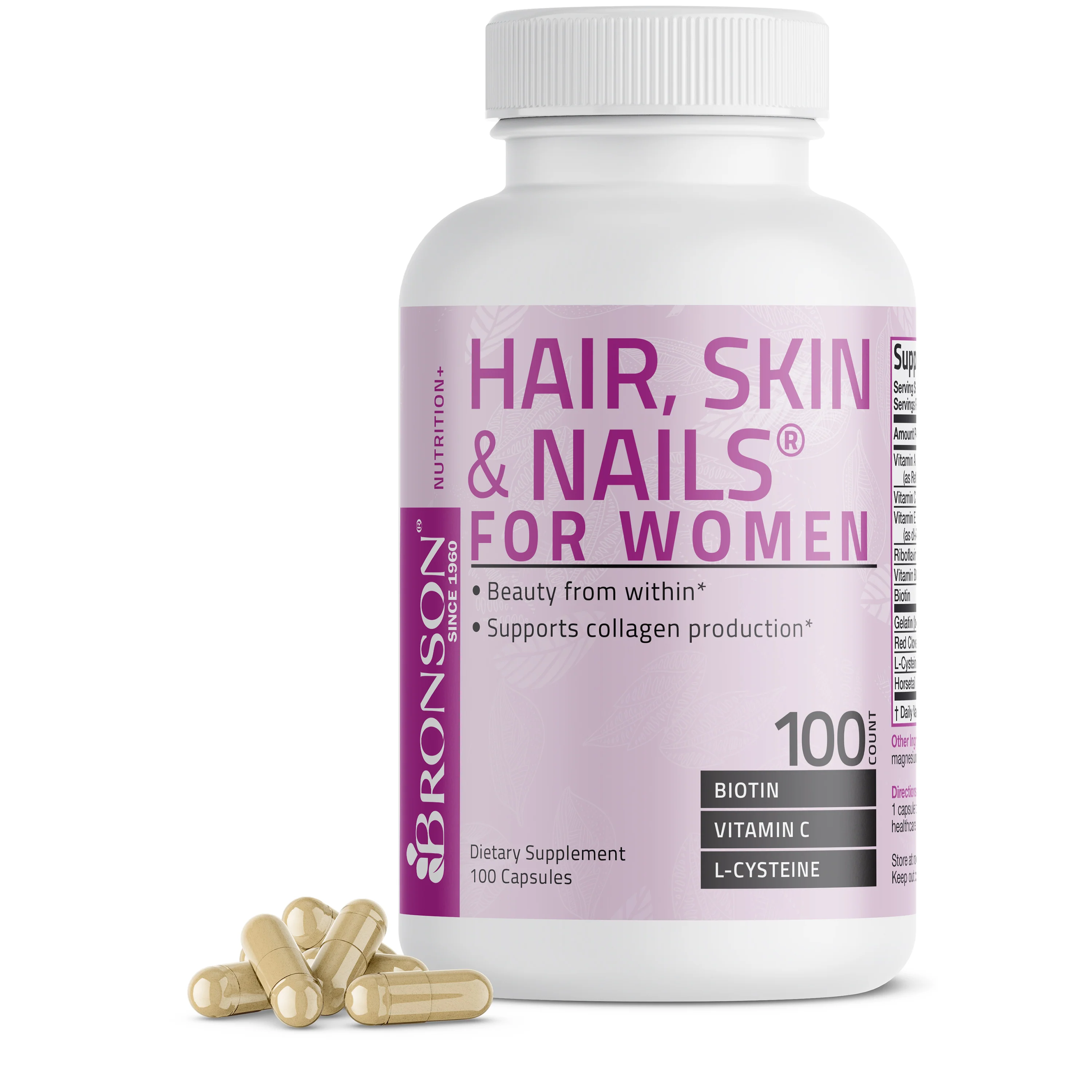 Hair, Skin & Nails for Women - 100 Capsules - Image 3