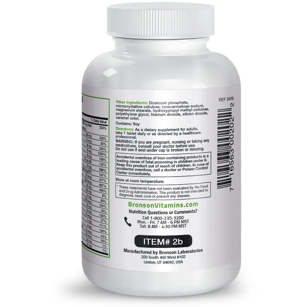 Therapeutic Formula Once Daily Multivitamin - 250 Tablets - Image 5