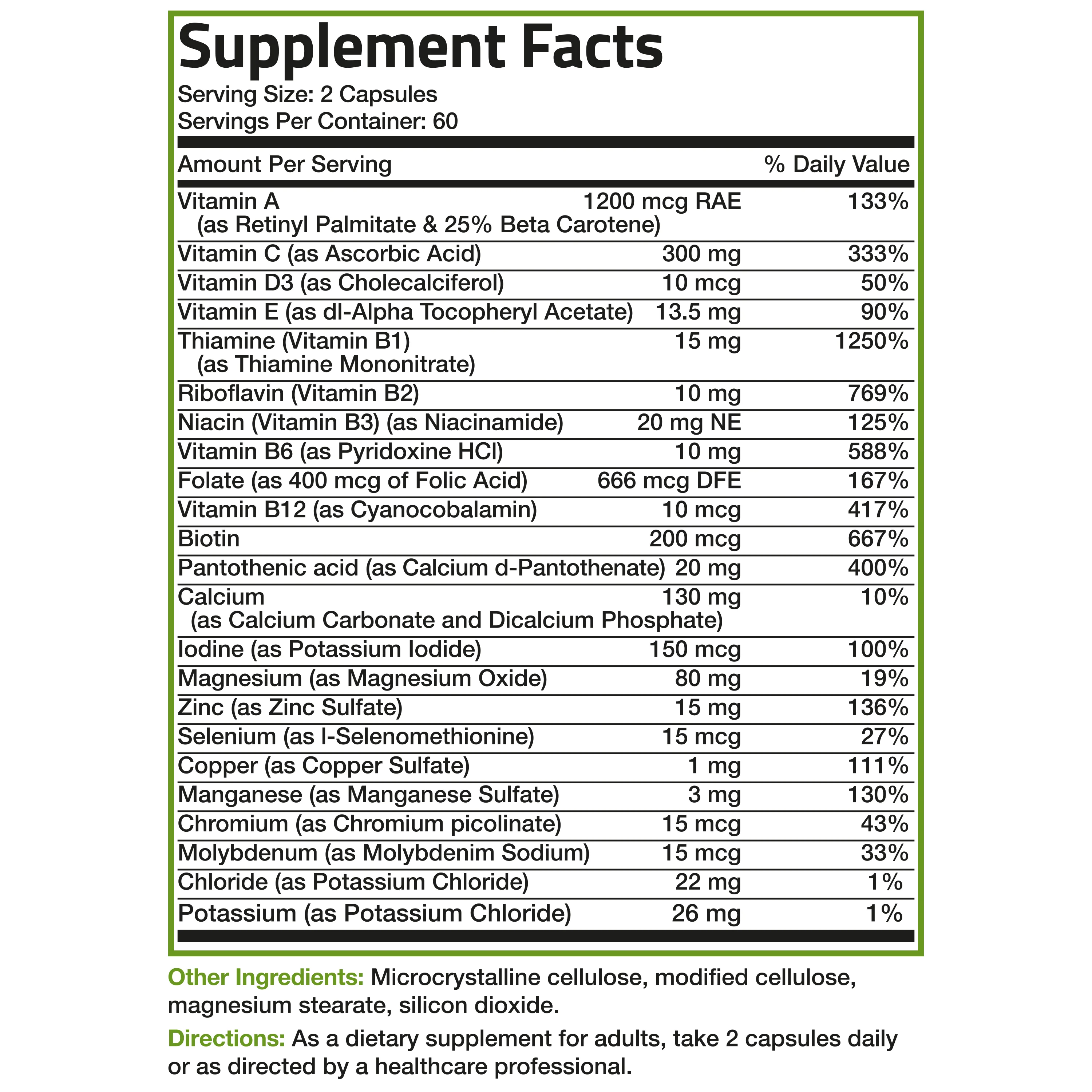 Therapeutic Formula Multivitamin No Iron - 120 Capsules - Image 4