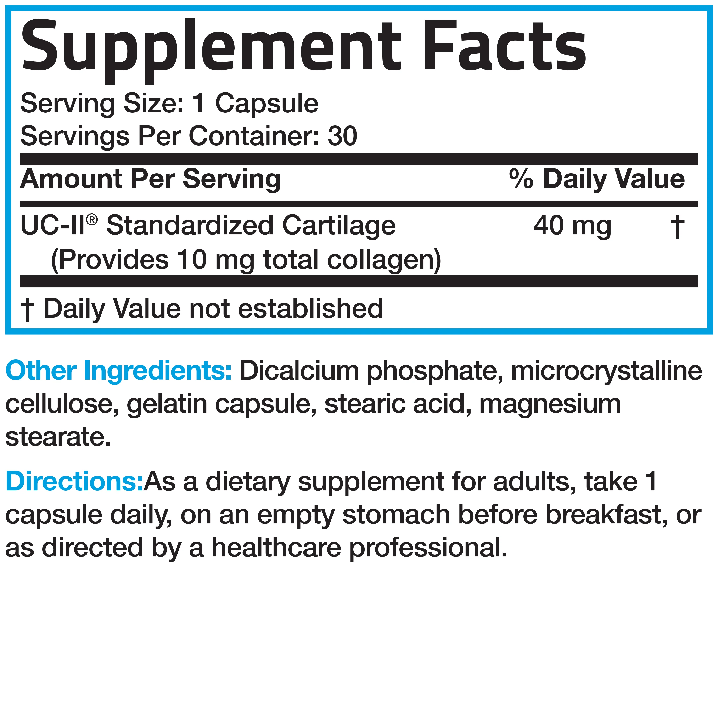 UC-II® Collagen with Undenatured Type II Collagen - 30 Capsules - Image 6