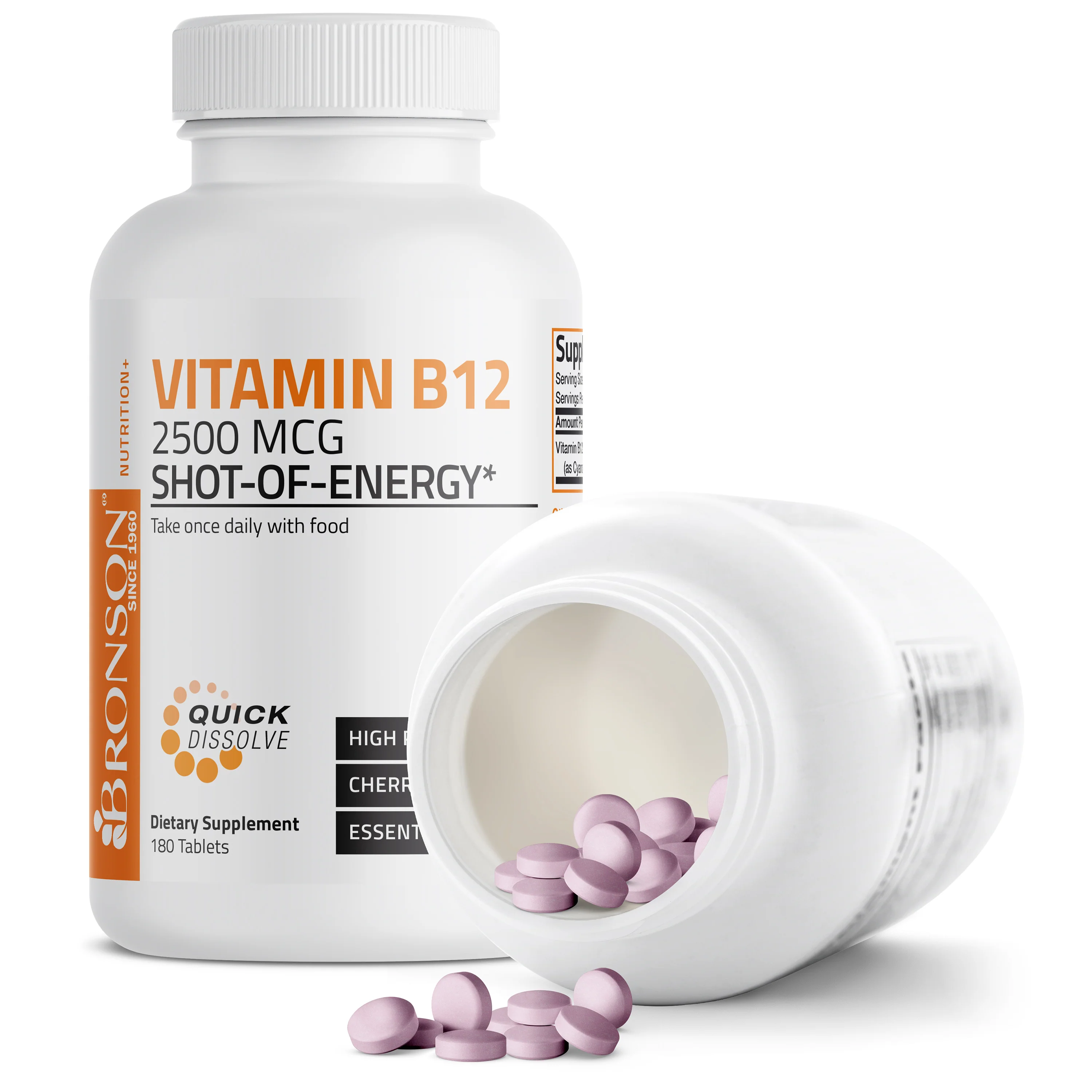 Vitamin B12 Sublingual Quick Release - 2,500 mcg - Cherry - Image 11