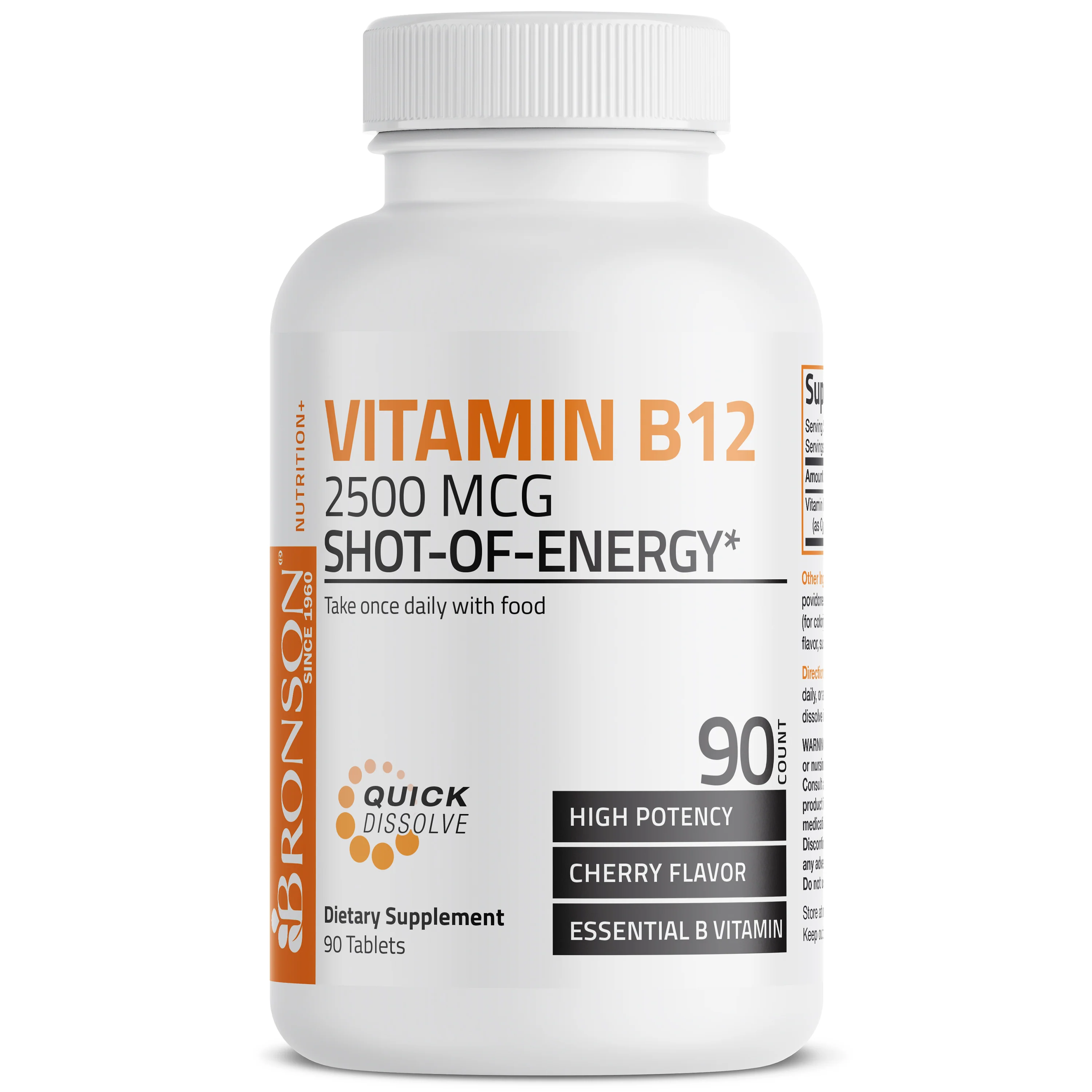 Vitamin B12 Sublingual Quick Release - 2,500 mcg - Cherry - Image 3