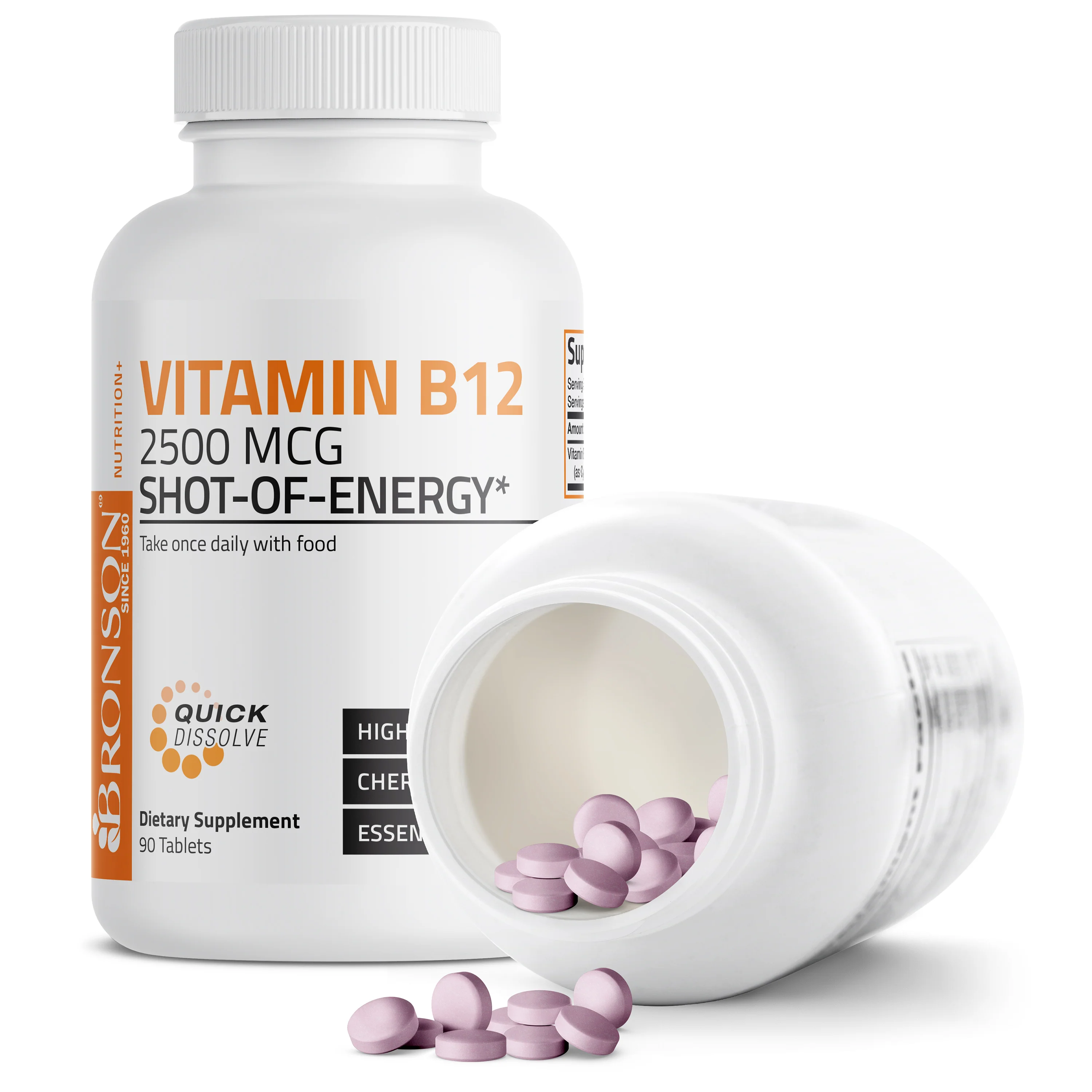 Vitamin B12 Sublingual Quick Release - 2,500 mcg - Cherry - Image 5