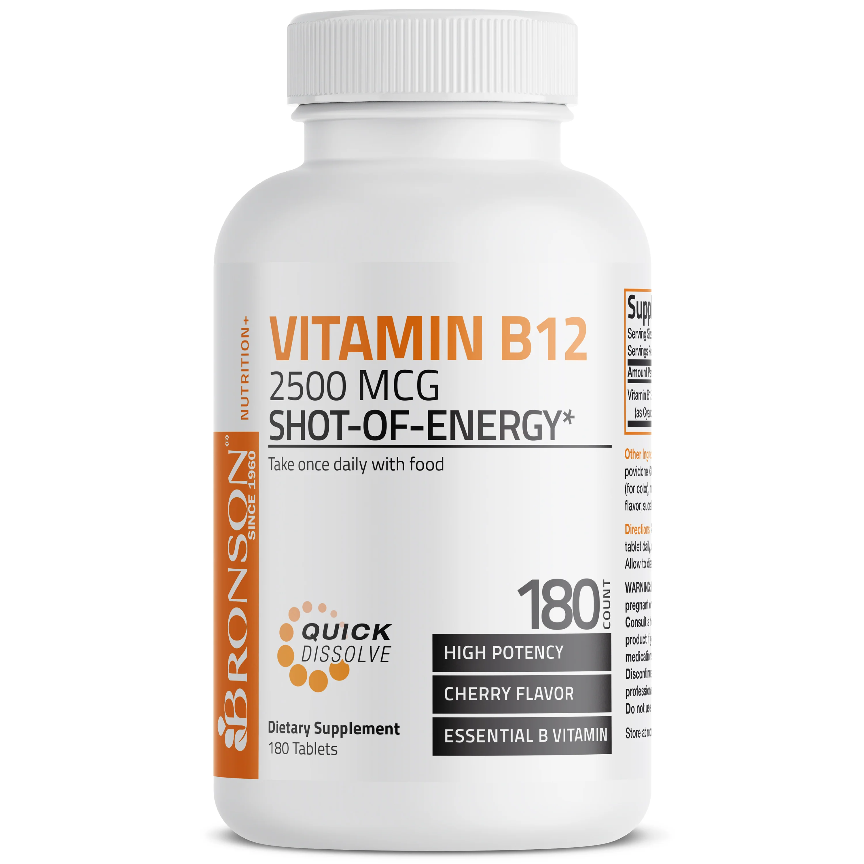 Vitamin B12 Sublingual Quick Release - 2,500 mcg - Cherry - Image 9