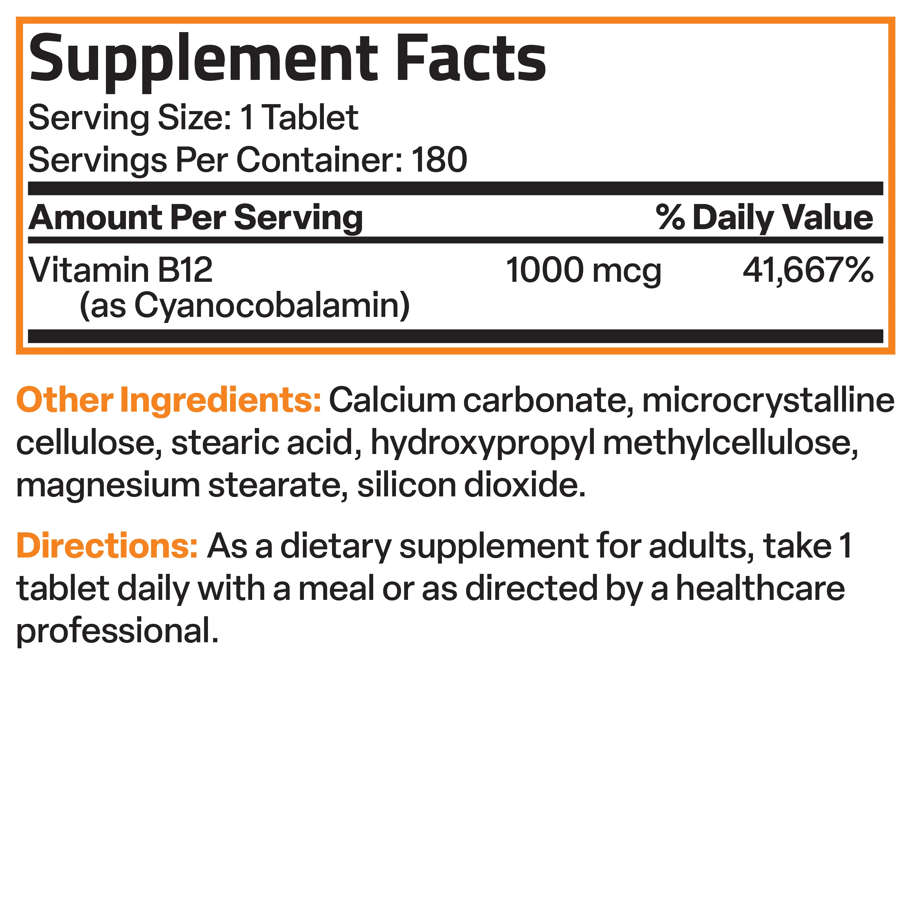 Vitamin B12 Sustained Release Non-GMO - 1,000 mcg - Image 6
