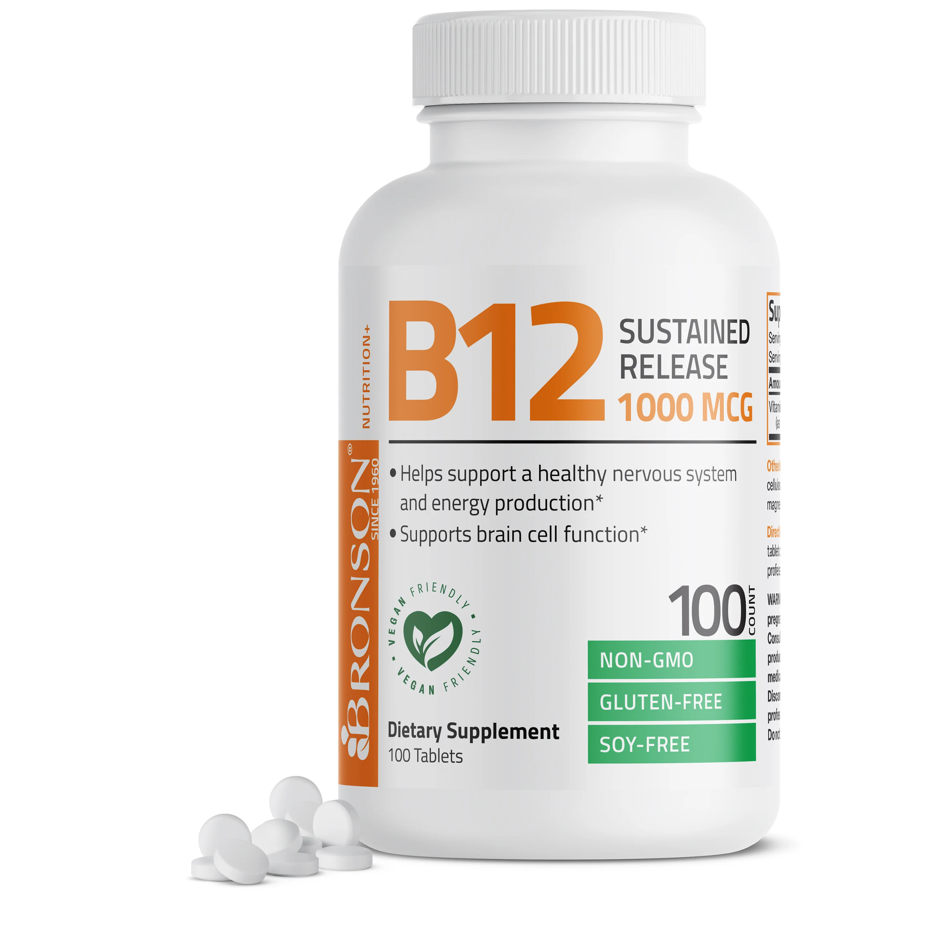 Vitamin B12 Sustained Release Non-GMO - 1,000 mcg - Image 7