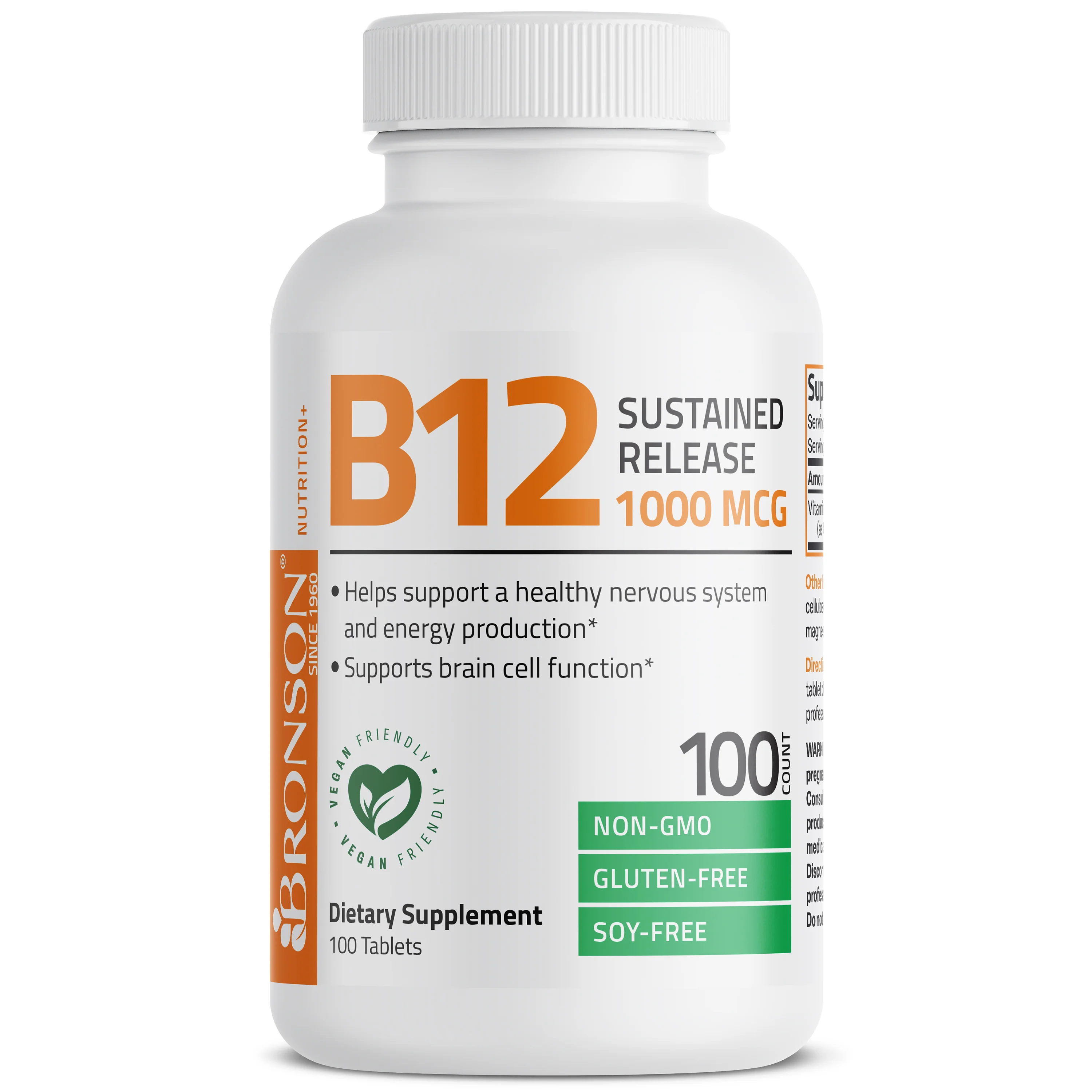 Vitamin B12 Sustained Release Non-GMO - 1,000 mcg - Image 9