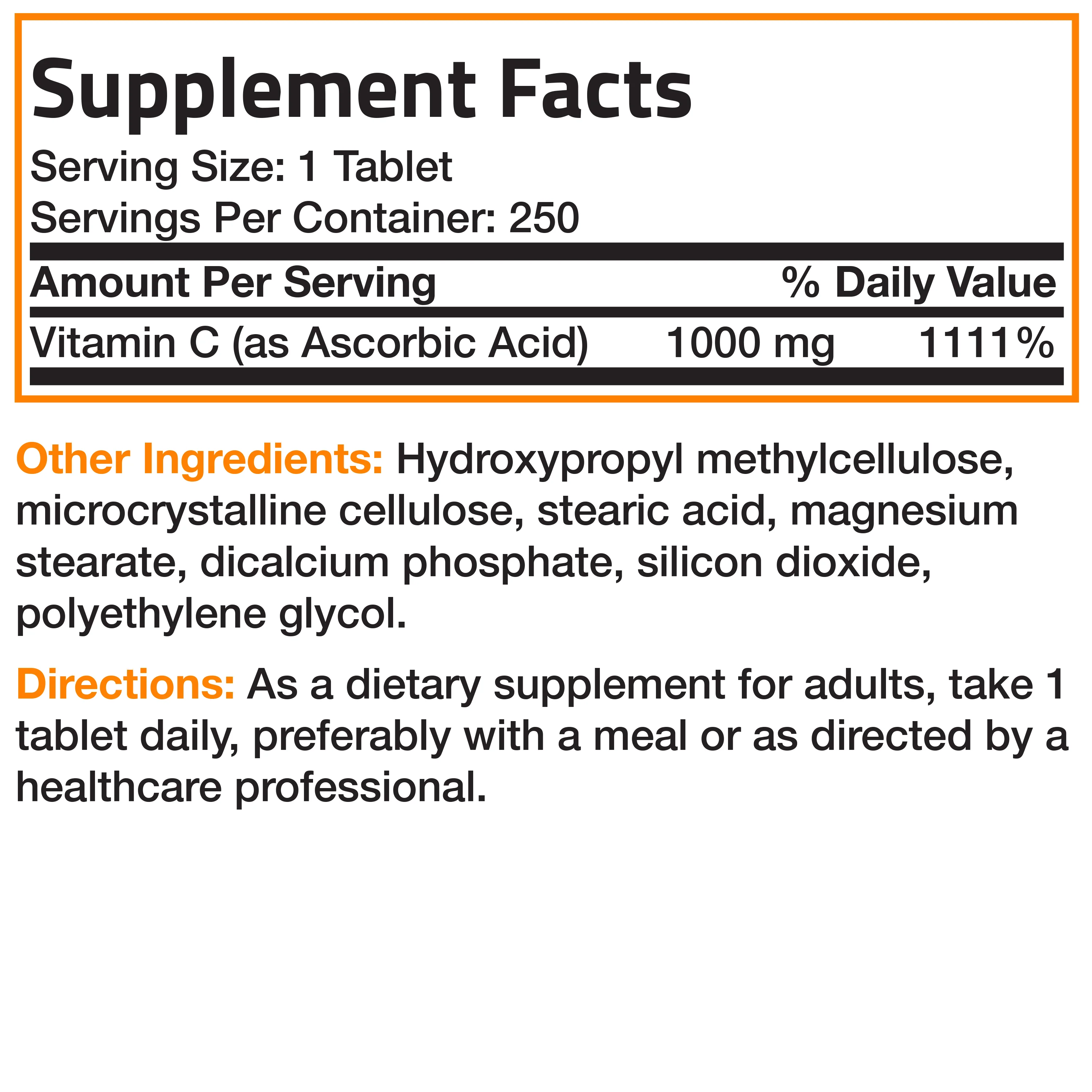 Vitamin C Ascorbic Acid Sustained Release - 1,000 mg - Image 12