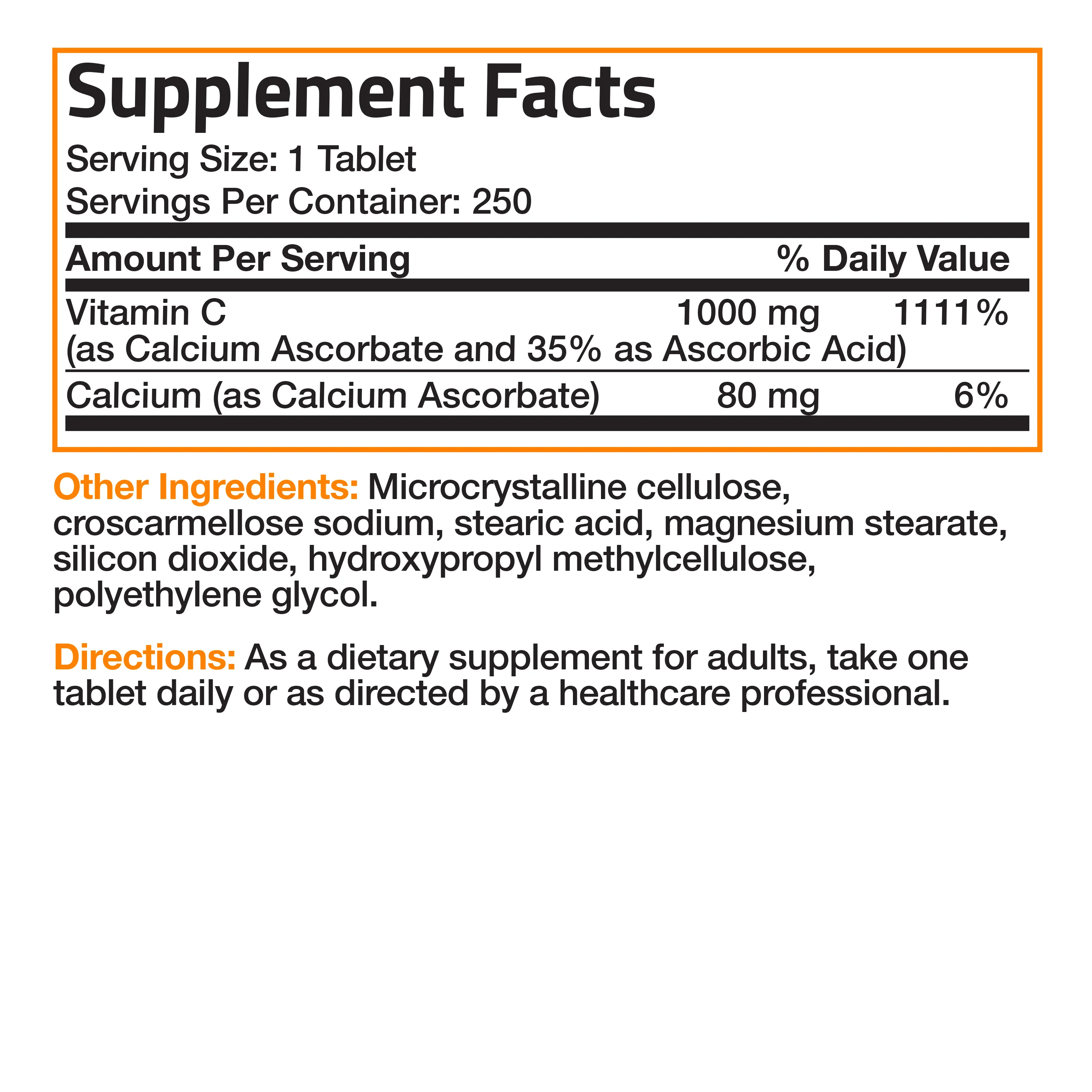 Buffered Vitamin C Calcium Ascorbate - 1,000 mg - Image 6