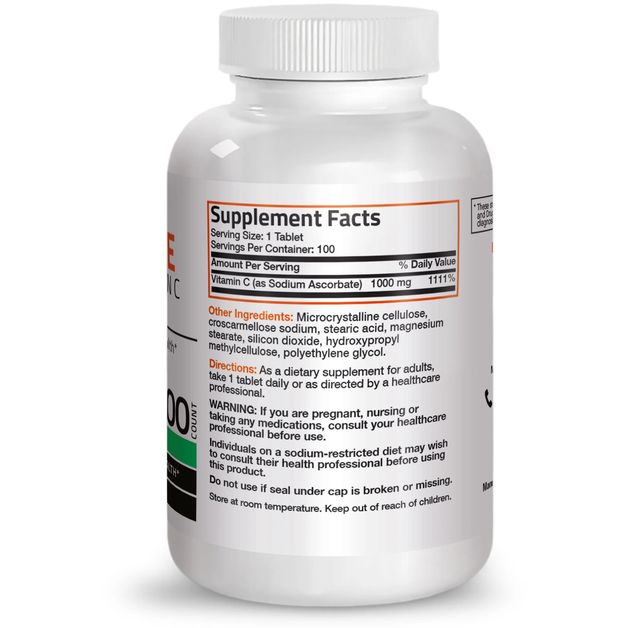 Vitamin C Sodium Ascorbate Non-Acidic Non-GMO - 1000 mg - Image 8