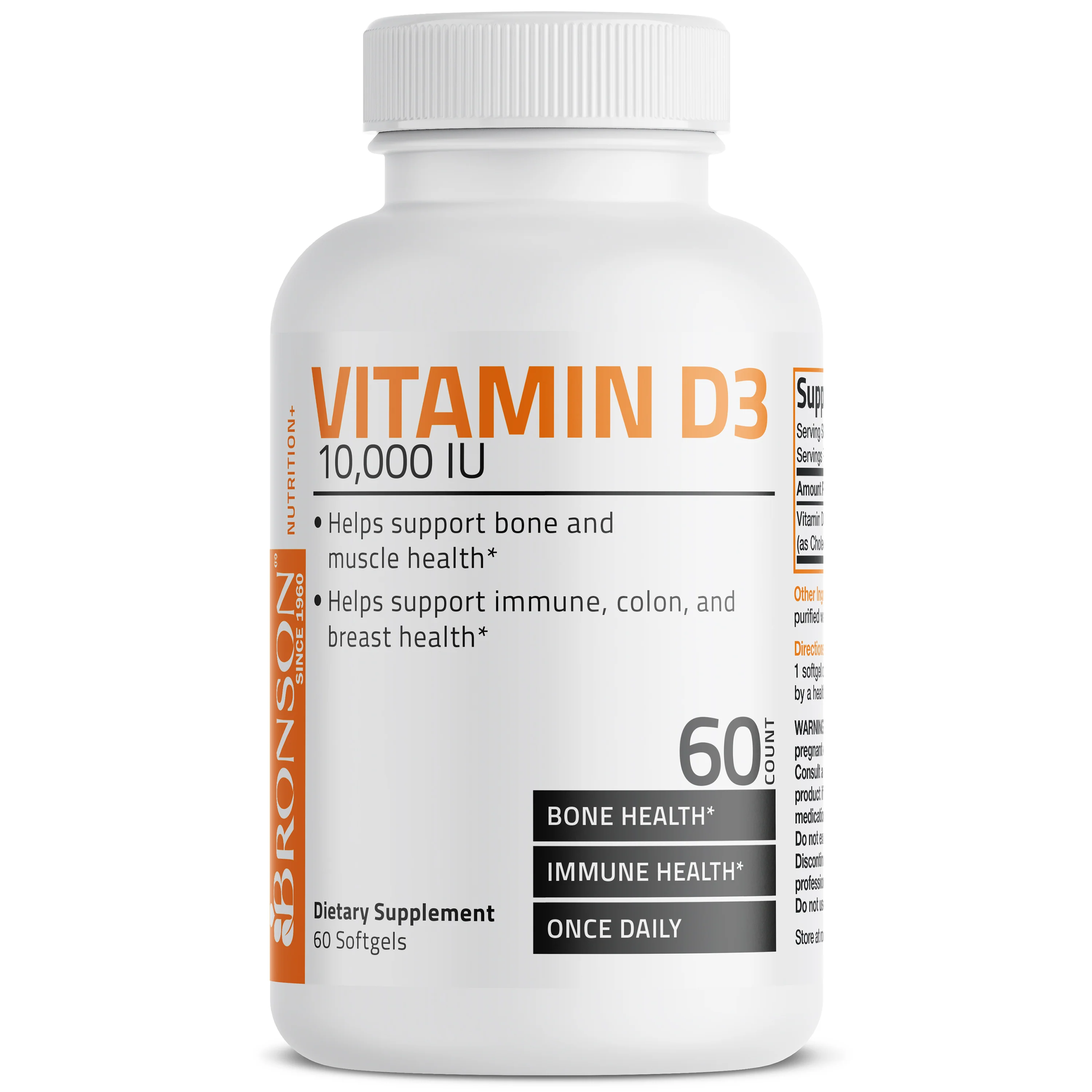 Vitamin D3 - 10,000 IU - 60 Softgels - Image 3