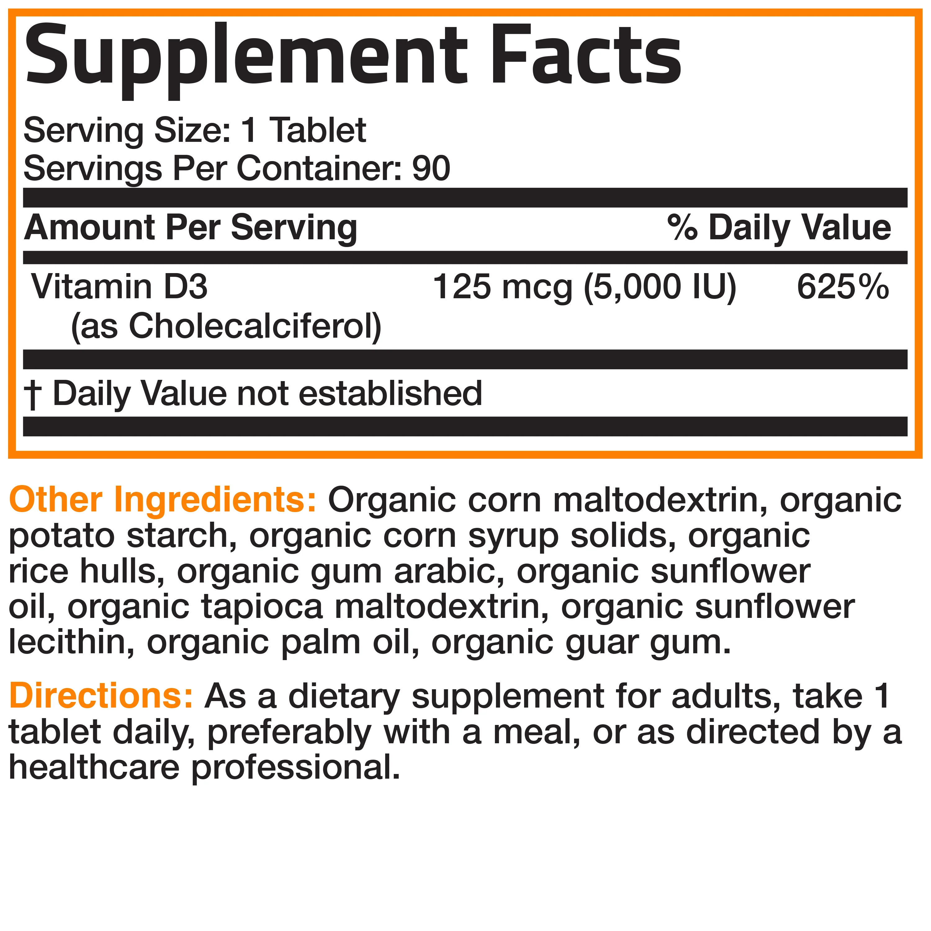Vitamin D3 USDA Certified Organic - 5,000 IU - Image 6